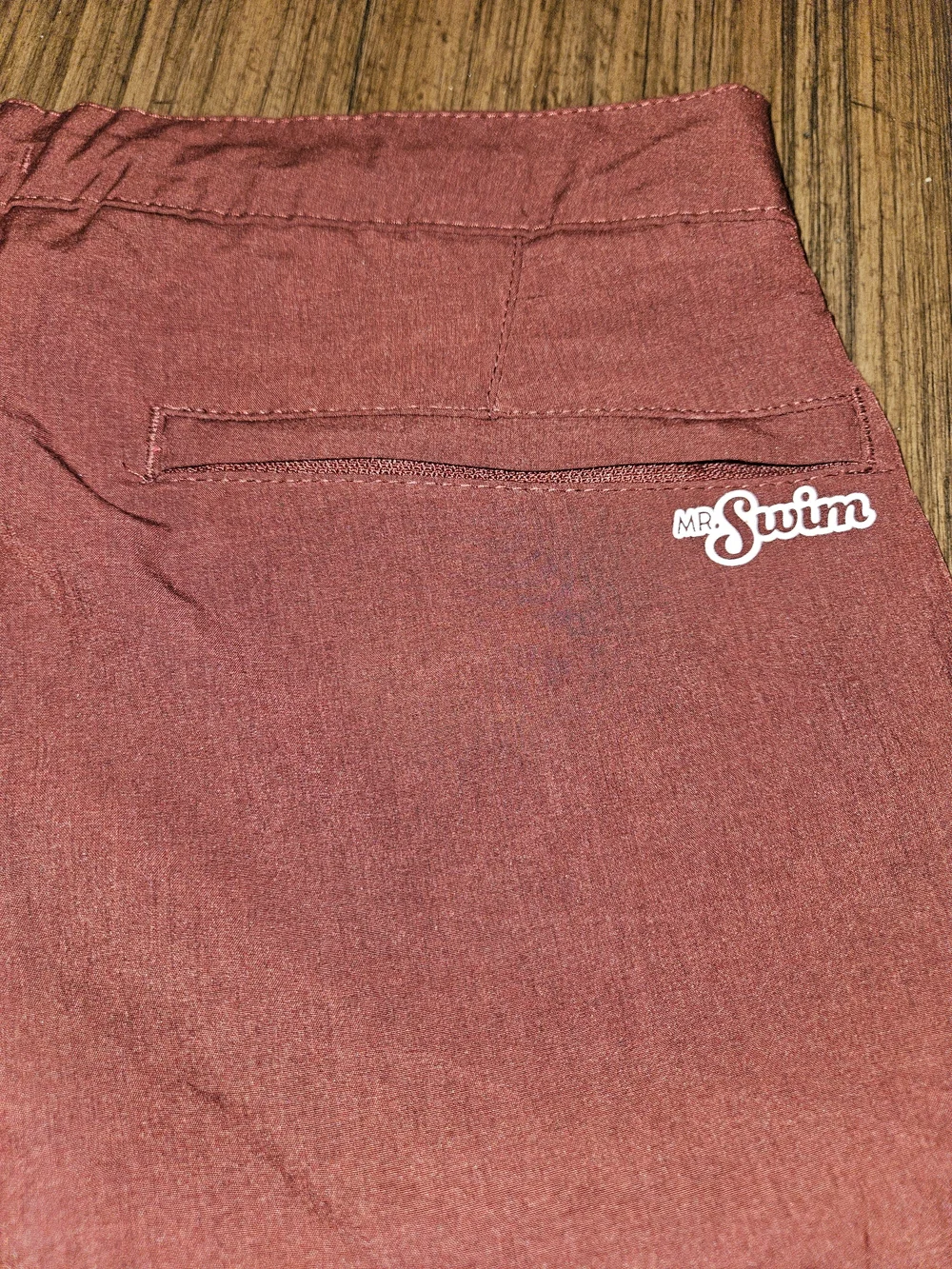 Mr.Swim Men's Flat-Front Shorts in Burgundy